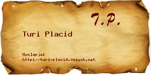 Turi Placid névjegykártya